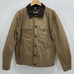 CODY JAMES Western Tan Fleece Lined Canvas Jacket Rancher Barn Ozark Men's Large